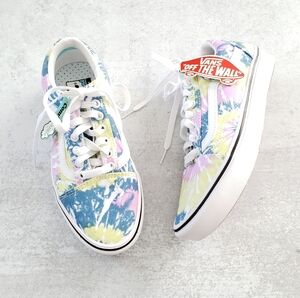Vans Sneakers Comfycush Old Skool Tie Dye Sneakers Purple Blue SZ 8